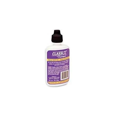 Shachihata Xstamper Classix Refill Ink, For Classix Self-Inking Stamps Only, 2 fl. oz. Bottle, Black 40712